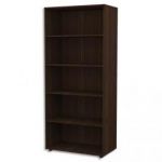 MT DISCOUNT BIBLIOTHÈQUE HAUTE OPÉRATIVE 90X180X40 CM COLORIS CHOCOLAT / BLANC