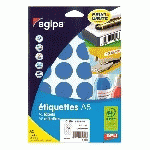 PASTILLE ADHÉSIVE Ø 30 MM AGIPA 101356 BLEUE - BOÎTE DE 240