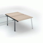 PÔLE DE 2 BUREAUX ECLA CHÊNE CLAIR L 120 X P 80 CM PIÈTEMENT MÉTAL ANTHRACITE - ÉLÉMENT SUIVANT