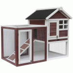 POULAILLER EN BOIS BICOLORE BICORPS 122 X 63 X 92 CM HABRITA
