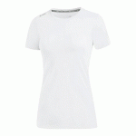 T-SHIRT RUNNING MANCHES COURTES FEMME - JAKO - RUN 20 BLANC