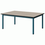 TABLE MALIBU 120X80 T1 4P STRA ACACIA/NOIR BLEU 5025