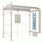 ABRI BUS PROVINCE 2.50M CAISSON 1 BARDAGE CITY GRIS 7044 - PROCITY