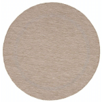 ALLOTAPIS - TAPIS PLAT INTÉRIEUR ET EXTÉRIEUR CONTEMPORAIN ROND KIANO BEIGE Ø 120 - BEIGE