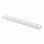 BAGUETTE RELIURE ANNEAUX PLASTIQUE 51 MM PAVO BLANCHE - BOÎTE DE 50