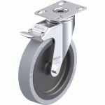 BLICKLE - ROULETTE PIVOTANTE À FREIN Ø 150MM BANDAGE CAOUTCHOUC SBR 110KG - LKPA-VPA 150G-FI