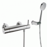 ENSEMBLE DOUCHE THERMOSTATIQUE CHROME AVEC DOUCHETTE À MAIN - TRES 09096401