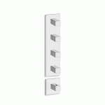 FACADE EXTERNE QUADRI 4 SORTIES POUR MECANISME PD70400 CHROME - CRISTINA ONDYNA XQ88451