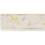 FRISE PAPIER PEINT MOTIF FEUILLE FRISE TAPISSERIE VERTE BLANCHE & GRISE À MOTIF FRISE PAPIER PEINT POUR SALON & CHAMBRE ADULTE - VERT, GRIS