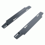 JEU DE 2 PLATINES COULISSANTES ECLA POUR PIED EXTÉRIEUR POUR UN BUREAU INDIVIDUEL ECLA P 80 CM FINITION ANTHRACITE