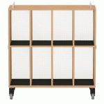 MEUBLE BAS SHIFT+ LANDSCAPE MÉLA POUR CARTABLES 8 CASES - CHÊNE - BLANC - MANUTAN COLLECTIVITÉS