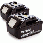 PACK 2 BATTERIES 18 V / 5.0 AH BL1850B - MAKITA - PACK2BAT5LI