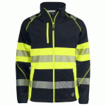 PROJOB 6443 SOFTSHELL DEPERLANTE - EN ISO 20471 CLASSE 1 JAUNE/NOIR - TAILLE XXXXL