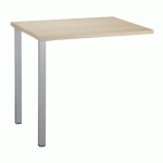 RETOUR BUREAU SUSPENDU SQUADRA L 80 X P 60 CM PLATEAU CHÊNE CLAIR PIEDS ALUMINIUM