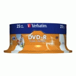 VERBATIM 43538 DVD VIERGE 4,7 GO DVD-R 25 PIÈCE(S)