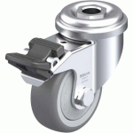 BLICKLE - ROULETTE PIVOTANTE À FREIN Ø 50MM BANDAGE CAOUTCHOUC TPE 50KG - LRA-TPA 50KF-FI