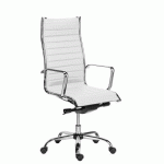 CHAISE DE BUREAU ANDREA SIMILI CUIR BLANC