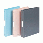 LOT DE 18 - CLASSEUR SOUPLE - A4 MAXI - 4 ANNEAUX - DOS 4 CM - POLYPROPYLÈNE - MINERAL VIQUEL - COLORIS ASSORTIS