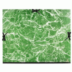LOT DE 5 - CARTON À DESSIN PAPIER MARBRÉ VERNI AVEC RUBANS 61X76 CM -POUR FORMAT B2 - VERT