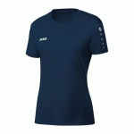 MAILLOT DE FOOT MANCHES COURTES FEMME - JAKO - TEAM BLEU MARINE