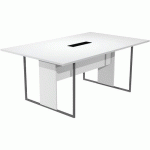 TABLE DE RÉUNION RAZOR 180 CM - BLANC - PIEDS ANTHRACITE - ARTARREDI