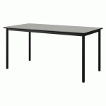 TABLE MALIBU 160X80 T6 4P STRA ISOS GRIS 1400/NOIR NOIR 9005 - MANUTAN EXPERT