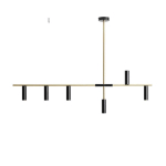 ALDEX PLAFONNIER 1083K40 À 6 LAMPES, NOIR/LAITON