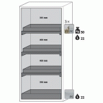 ARMOIRE SÉCURITÉ S-PHOENIX-90 S90.196.090.FWAS BLANC - ASECOS