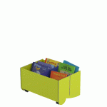 BAC À ALBUM PETIT MODÈLE STRUCTURE ANIS/INTÉRIEUR ORANGE - MANUTAN COLLECTIVITÉS