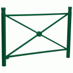 BARRIÈRE PROVINCE ROSACE 1.57 M CITY - ZINC VERT 6005 - PROCITY