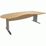 BUREAU CONVIVIAL PIEDS EN BOIS L À DROITE T.1316 - MANUTAN EXPERT