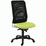 CHAISE DE BUREAU DIAZ CONTACT SYNCHRONE PIÈTEMENT NOIR ASSISE COLORIS PISTACHE - MANUTAN COLLECTIVITÉS