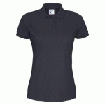 COTTOVER POLO MANCHES COURTES FEMME - CERTIFIÉ GOTS MARINE - TAILLE M