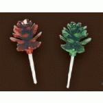 DÉCORATION DE BÀ»CHES PÂTISSIÈRES POMMES DE PIN VERTES ET ROUGES