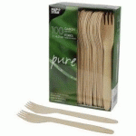 FOURCHETTE EN BOIS 'PURE', LONGUEUR: 165 MM, PAR 25 - LOT DE 12