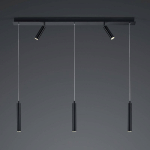 HELL SUSPENSION LED TOM, À 5 LAMPES, NOIRE