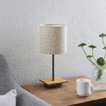 LINDBY DANORA LAMPE À POSER AVEC ABAT-JOUR TISSU
