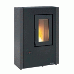 POÊLE À GRANULÉS EXTRA PLAT VENTILÉ 7 KW - LUISELLA 5.0 MAXI GRIS GRAPHITE LA NORDICA EXTRAFLAME
