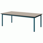 TABLE MALIBU 160X80 T2 4P STRA ACACIA/NOIR BLEU 5025