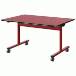 TABLE MALIBU RAB. 120X80 T4 DL ST ROUGE U321/NOIR ROUGE 3020
