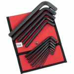 TROUSSE DE 12 CLÉS MÂLES COUDÉES LONGUES 6 PANS 3 À 19 MM SAM OUTILLAGE