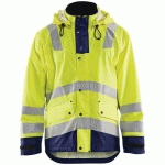 VESTE DE PLUIE NIVEAU 2 JAUNE FLUORESCENT/MARINE TAILLE L - BLAKLADER