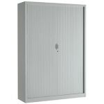 ARMOIRE MÉTAL CONFORT MAXI LARGEUR - A RIDEAUX - L. 140 X H. 198 CM - CORPS ALUMINIUM - RIDEAUX ALUMINIUM