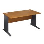 BUREAU DROIT EVOLUTION - L. 140 X P. 80 CM - PLATEAU 'CÈDRE' - PIEDS L 'CÈDRE'.