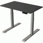 BUREAU RÈGLABLE MOVE2SILVERL100XP60XH63-127CM ANTHR./ARGENT - KERKMANN