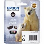 CARTOUCHE ENCRE EPSON T2631 NOIRE PHOTO  - 26XL OURS POLAIRE