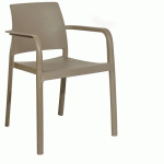 FAUTEUIL JARDIN EMPILABLE TAUPE DOCK - EZPELETA