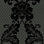 PAPIER PEINT VINTAGE COULOIR | PAPIER PEINT ÉLÉGANT NOIR BAROQUE IDÉAL CHAMBRE ADULTE | TAPISSERIE BAROQUE NOIRE IDÉALE SALON - 10,05 X 0,52 M