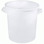 POUBELLE PLASTIQUE POLYÉTHYLÈNE BLANC 75L - SANS COUVERCLE