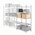 RAYONNAGES INDUSTRI’PRO ÉLÉMENT SUIVANT H 200 X L 127 X P 50 CM TÔLE D